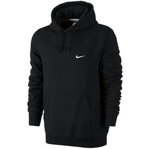 nike men's sportswear club jersey pullover hoodie, fleece hoodies for men, black/white, s