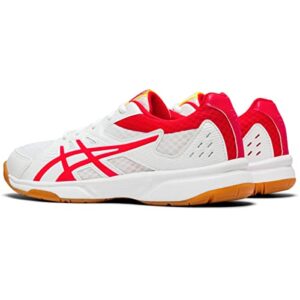 ASICS Women's Upcourt 3 Volleyball Shoes, 6, White/Laser Pink