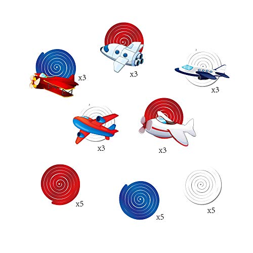 CC HOME 30Pack Airplane Hanging Swirls Fly Flight Ceiling Streamer Birthday Party Decorations Airplane Themed Party Favors for Holiday Baby Shower Home Decoration Party Supplies