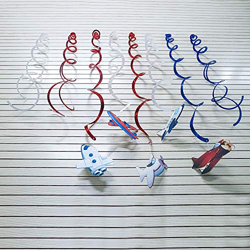 CC HOME 30Pack Airplane Hanging Swirls Fly Flight Ceiling Streamer Birthday Party Decorations Airplane Themed Party Favors for Holiday Baby Shower Home Decoration Party Supplies