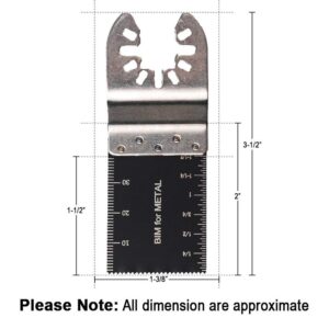 Diagtree 20PCS Bi-Metal Oscillating Multitool Quick Release Oscillating Saw Blades Fits Fein Multimaster, Porter Cable, Black&Decker, Bosch Craftsman, Ridgid, Makita, Milwaukee, Dewalt etc