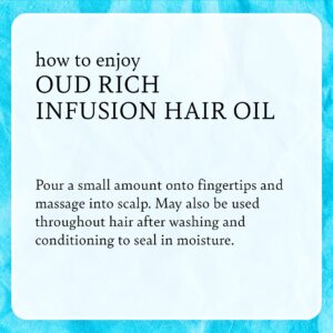 Camille Rose Oud Rich Infusion Hair Oil, for Dry Lifeless Tangled Hair, Detangles Smooths & Hydrates 4 fl oz