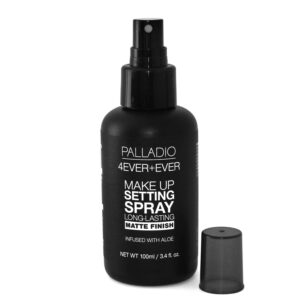 palladio 4 ever and ever make up setting spray, longlasting, instantly sets and secures makeup for all day wear (matte finish), 100 ml