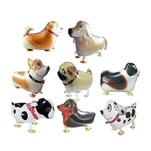 8 pcs walking animal balloons pet dog balloons puppy dogs birthday party supplies kids balloons animal theme birthday party decorations