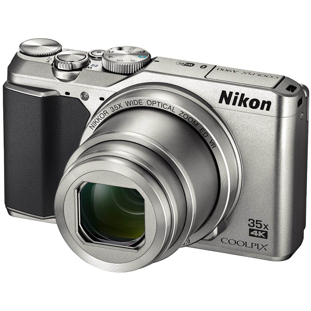 Nikon 26505B COOLPIX A900 20MP 4K WiFi Digital Camera w/ 35x Optical Zoom Silver + 16GB Deluxe Bundle - (Renewed)