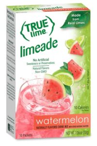 true lime, watermelon limeade drink mix 10 packets (pack of 4)