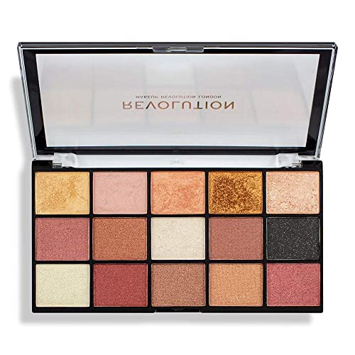 Makeup Revolution Reloaded Palette, Makeup Eyeshadow Palette, Includes 15 Shades, Lasts All Day Long, Vegan & Cruelty Free, Affection, 16.5g