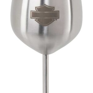 Harley-Davidson Stainless Steel Bar & Shield Logo Wine Glass Set - 18 oz.
