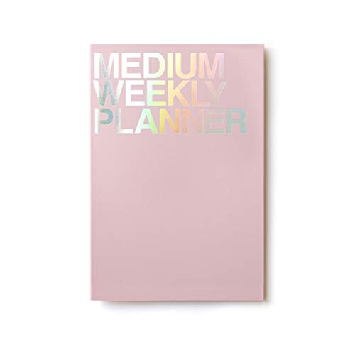 JSTORY Medium Weekly Planner Lays Flat Undated Year Round Flexible Cover One Size Pink