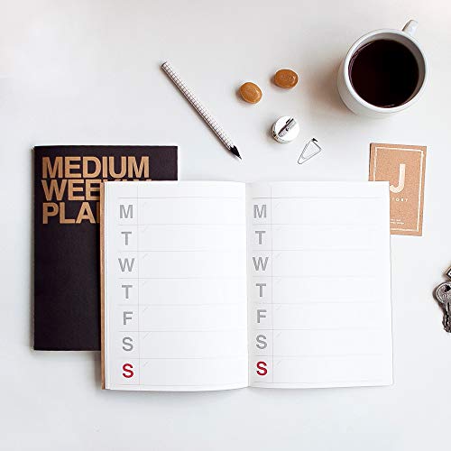 JSTORY Medium Weekly Planner Lays Flat Undated Year Round Flexible Cover One Size Pink