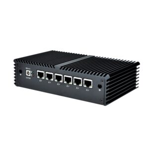 Qotom Qotom-Q555G6-S05 Computer with Core i5 7200U Processor and 6 Gigabit NICs AES-NI Fanless Mini PC (4G DDR4 RAM + 32G MSATA SSD)