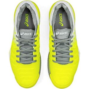 ASICS Women's Gel-Resolution 7 Clay Court Shoes, 7, Safety Yellow/Stone Grey