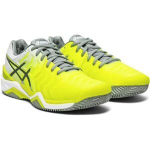 ASICS Women's Gel-Resolution 7 Clay Court Shoes, 7, Safety Yellow/Stone Grey