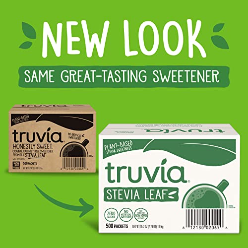 Truvia Original Calorie-Free Sweetener from the Stevia Leaf Packets, 35.25 oz Box, 500 Count (Pack of 1)