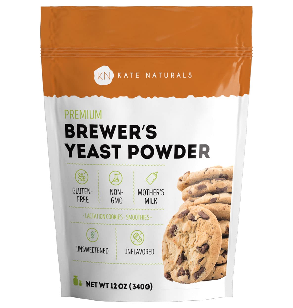 Brewers Yeast Powder for Lactation to Boost Mother's Milk - Kate Naturals. Brewer's Yeast Powder for Lactation Cookies. Gluten Free & Non-GMO Lactation Supplement. Edible for Dogs & Ducks (12oz)