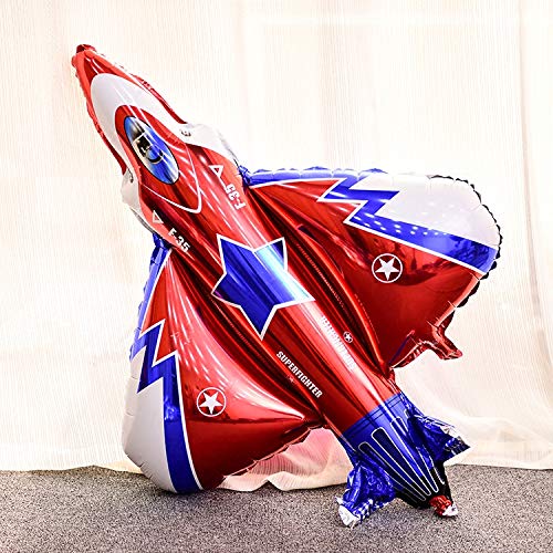 TUEPULL 42" Fighter Jet Airplane Ballons Cartoon Flying Party Birthday Foil Ballon Decor Aircraft Kids Toy