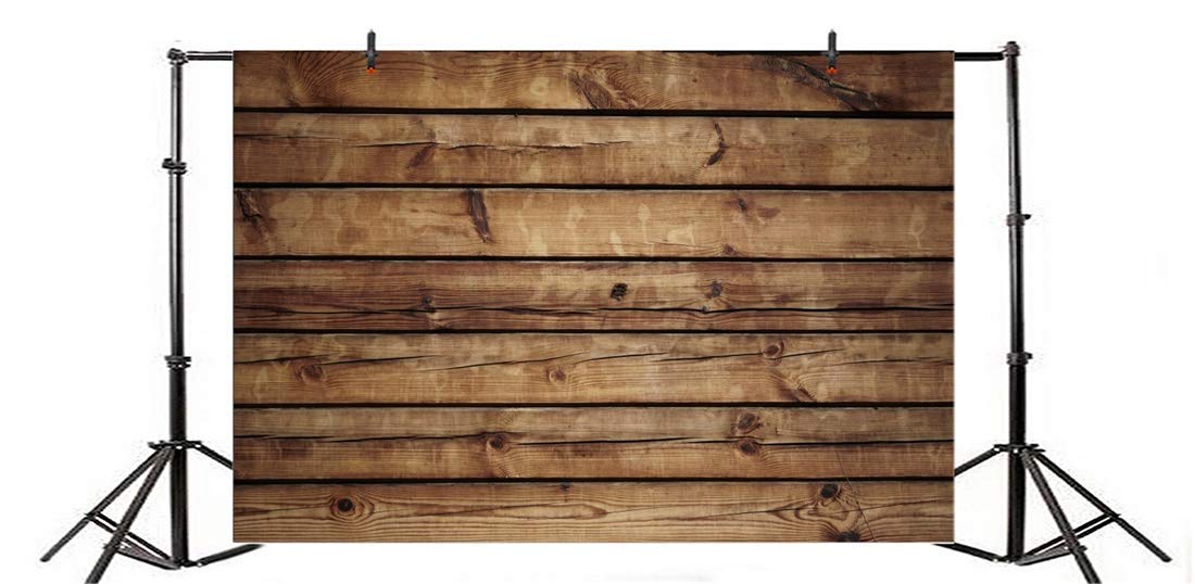 LFEEY 10x8ft Wood Backdrops for Photography Grunge Vintage Worn Wooden Boards Background Seamless Backdrop Brown Photo Wall Wrinkle Free Photography Photo Studio