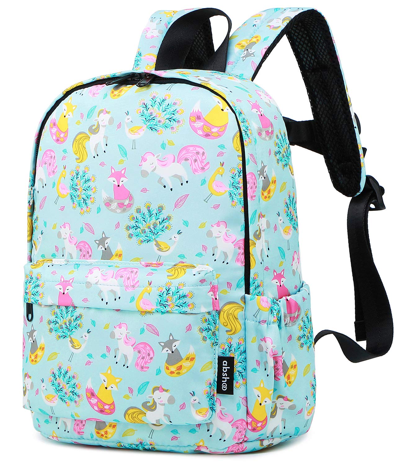 abshoo Little Kids Unicorn Toddler Backpacks for Girls Preschool Backpack With Chest Strap (Unicorn Light Blue)