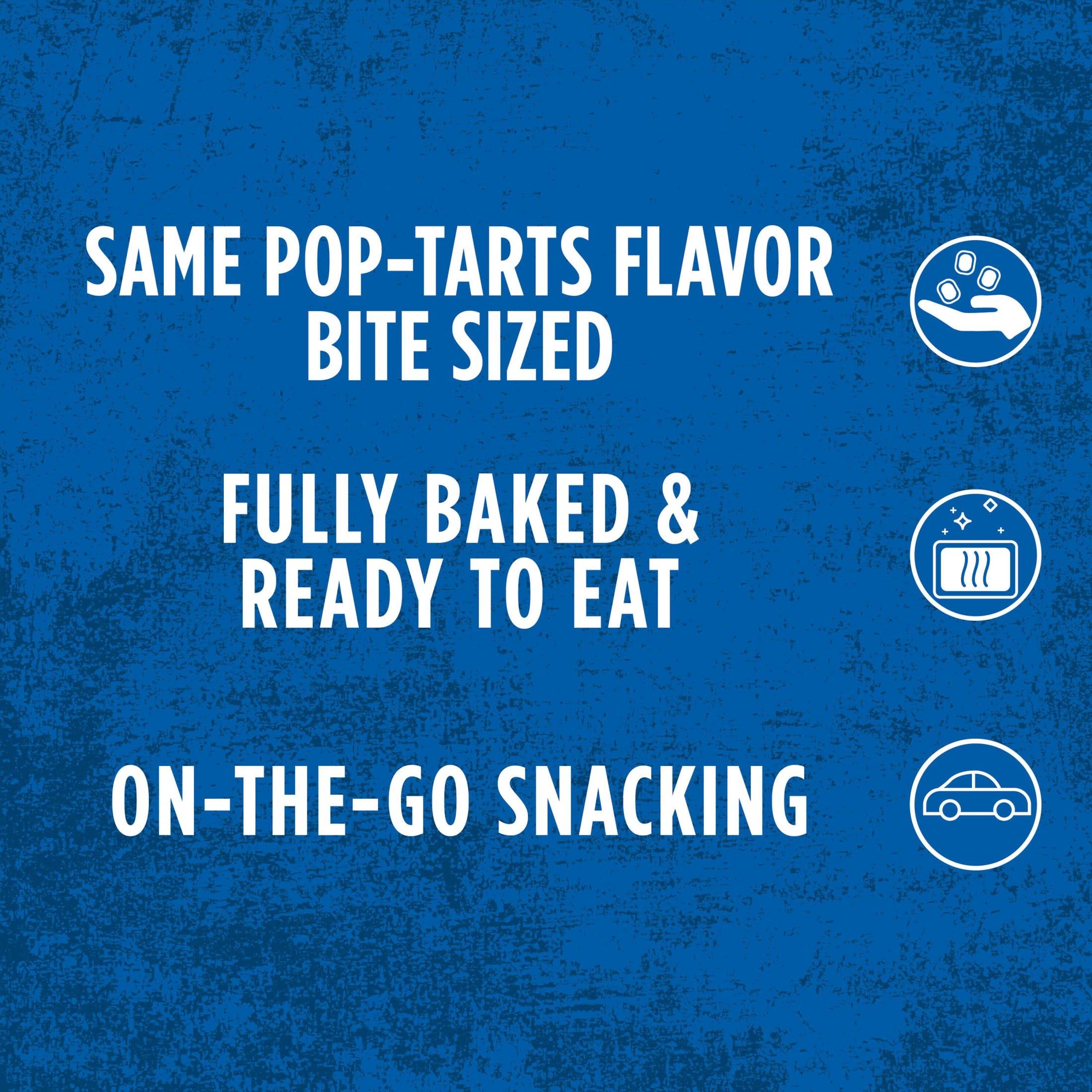 Pop-Tarts Baked Pastry Bites, Kids Snacks, School Lunch, Frosted Strawberry (5 Boxes, 25 Pouches)