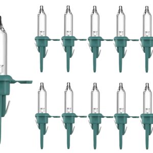 JL Missouri Parts 10 LED Clear 3.4 Volt .068 Watt Mini Bulb Christmas Light Bulbs Tree Light Replacement Indoor Outdoor