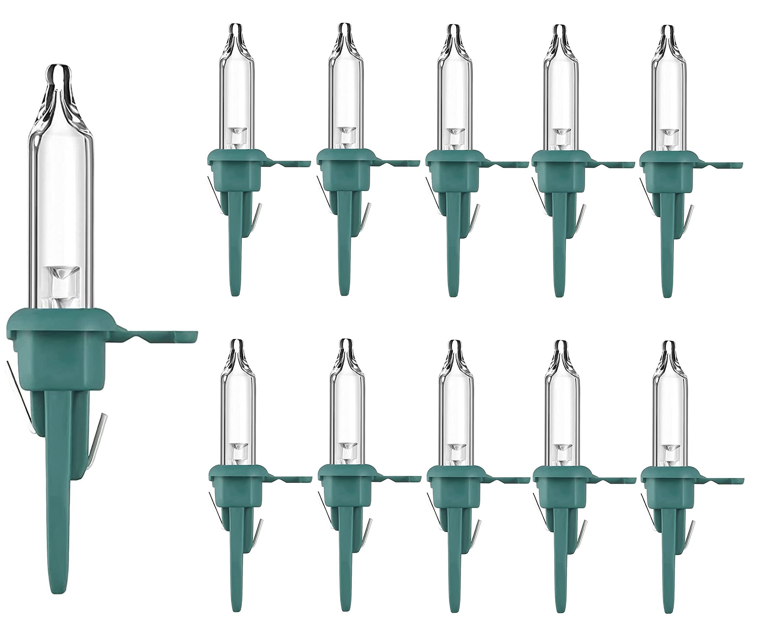 JL Missouri Parts 10 LED Clear 3.4 Volt .068 Watt Mini Bulb Christmas Light Bulbs Tree Light Replacement Indoor Outdoor