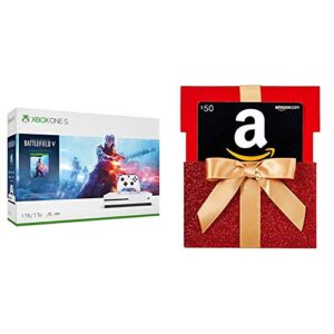 xbox one s 1tb console - battlefield v bundle + $50 amazon.com gift card