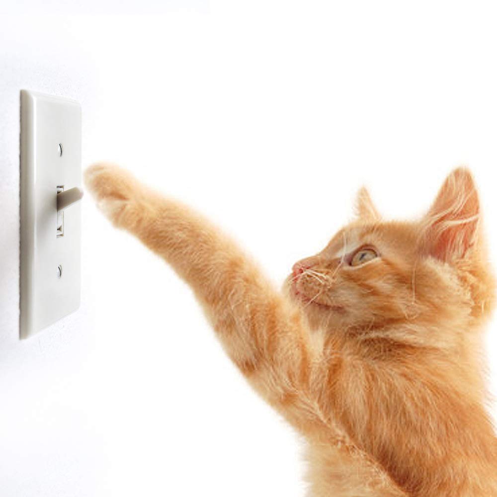 Light Switch Guard, ILIVABLE Optional Wall Plate Cover Switch ON or Off Protects Your Lights or Circuits from Being Accidentally Turned On or Off (Not Child Proof)