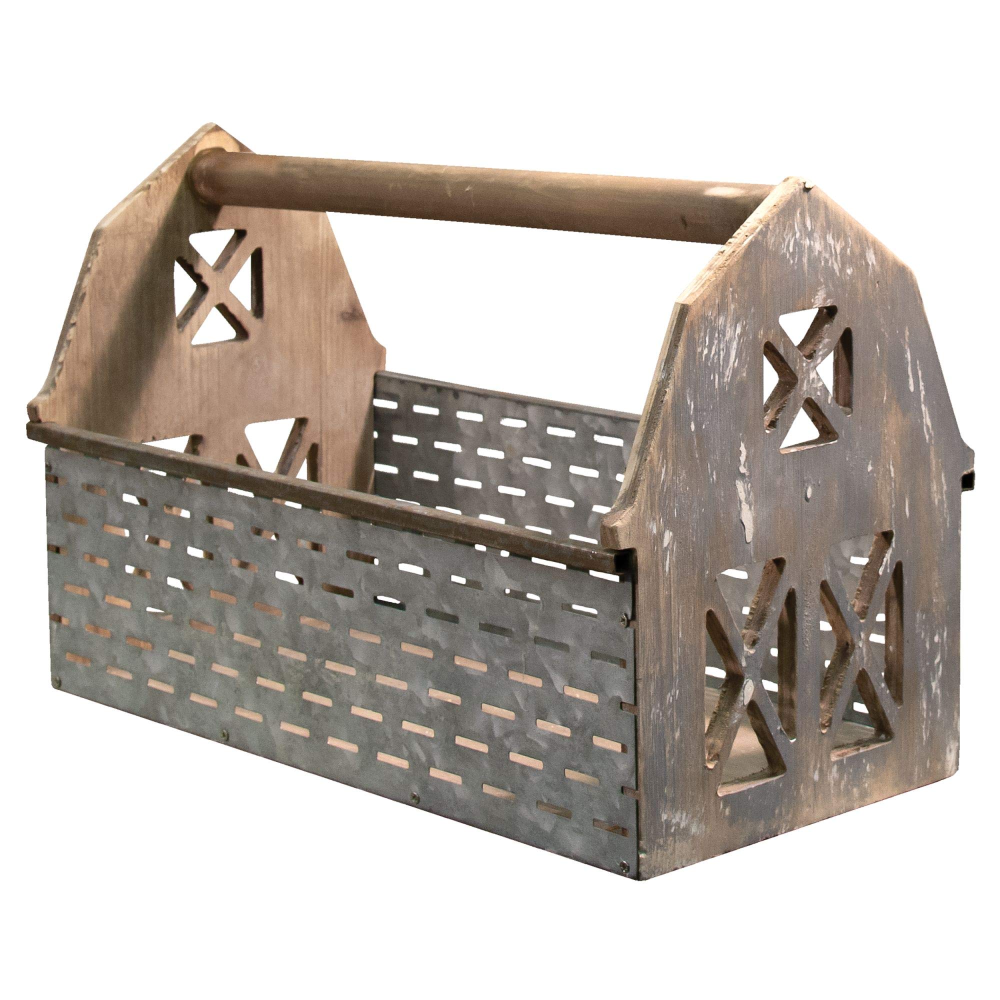 Twisted Rustics Olive Bucket Barn Wooden Basket