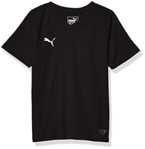 puma unisex youth liga jersey core, black/white, x-large