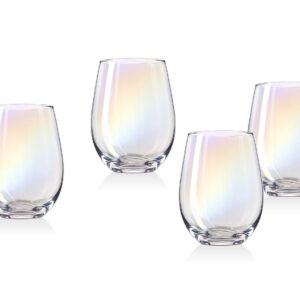 Godinger Wine Glass, Stemless Glass, Whiskey Glass, Drinking Glass, Set of 4