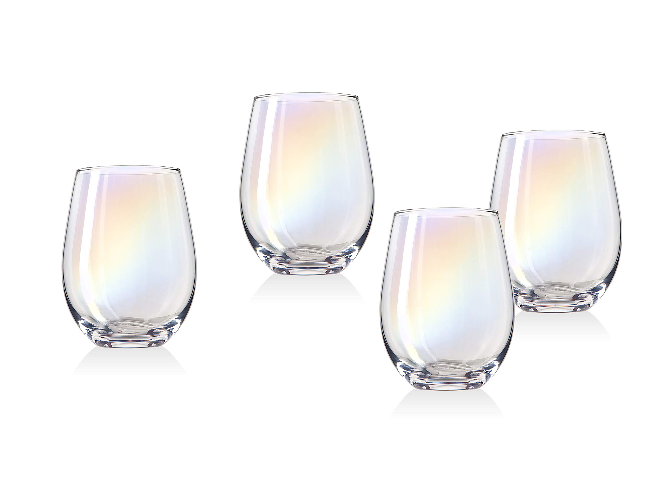 Godinger Wine Glass, Stemless Glass, Whiskey Glass, Drinking Glass, Set of 4