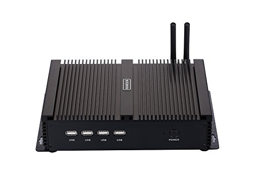 HUNSN Fanless Industrial PC, Mini Computer, Intel Core I5 3317U, Windows XP / 11 or Linux Ubuntu, IM02, VGA, HDMI, 2 x LAN, 4 x COM RS232, 4 x USB2.0, 4 x USB3.0, 8G RAM, 512G SSD, 1TB HDD