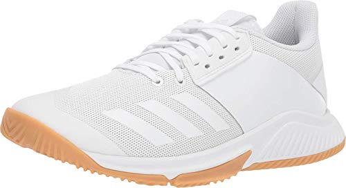 adidas Women's Crazyflight Team Volleyball Shoe, White/White/Gum, 12 M US