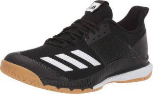 adidas women's crazyflight bounce 3 volleyball shoe, black/white/gum, 14 m us