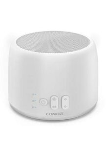 white noise machine, conor high fidelity sound machine for sleeping, baby, office privacy - with 24 unique fan & white noise sounds, sleep timer, 2 usb charge port