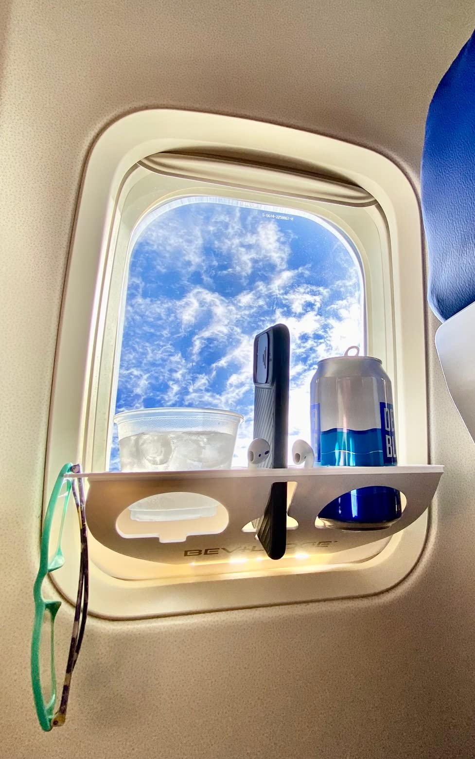 BEVLEDGE - Airplane window organization station - - One of the HOTTEST new travel accessories ! MAKES AN EXCELLENT GIFT FOR ANY TRAVELER!!