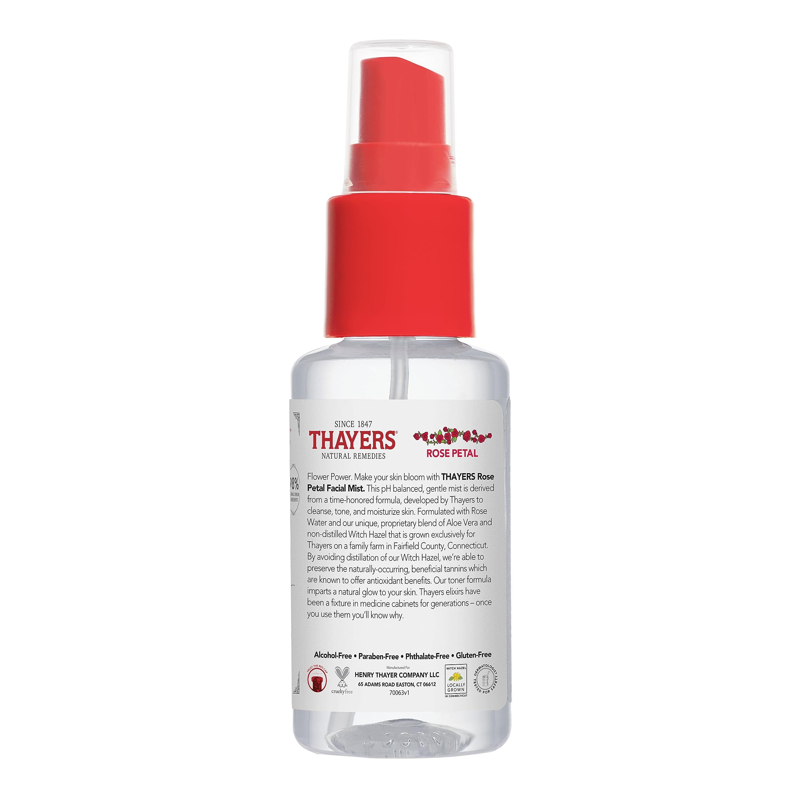 THAYERS Alcohol-Free Rose Petal Witch Hazel Facial Mist Toner - 3oz