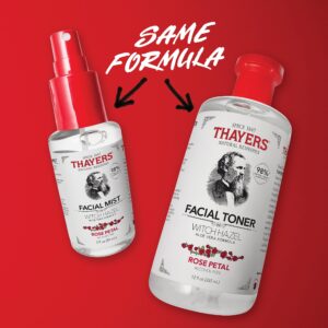 THAYERS Alcohol-Free Rose Petal Witch Hazel Facial Mist Toner - 3oz