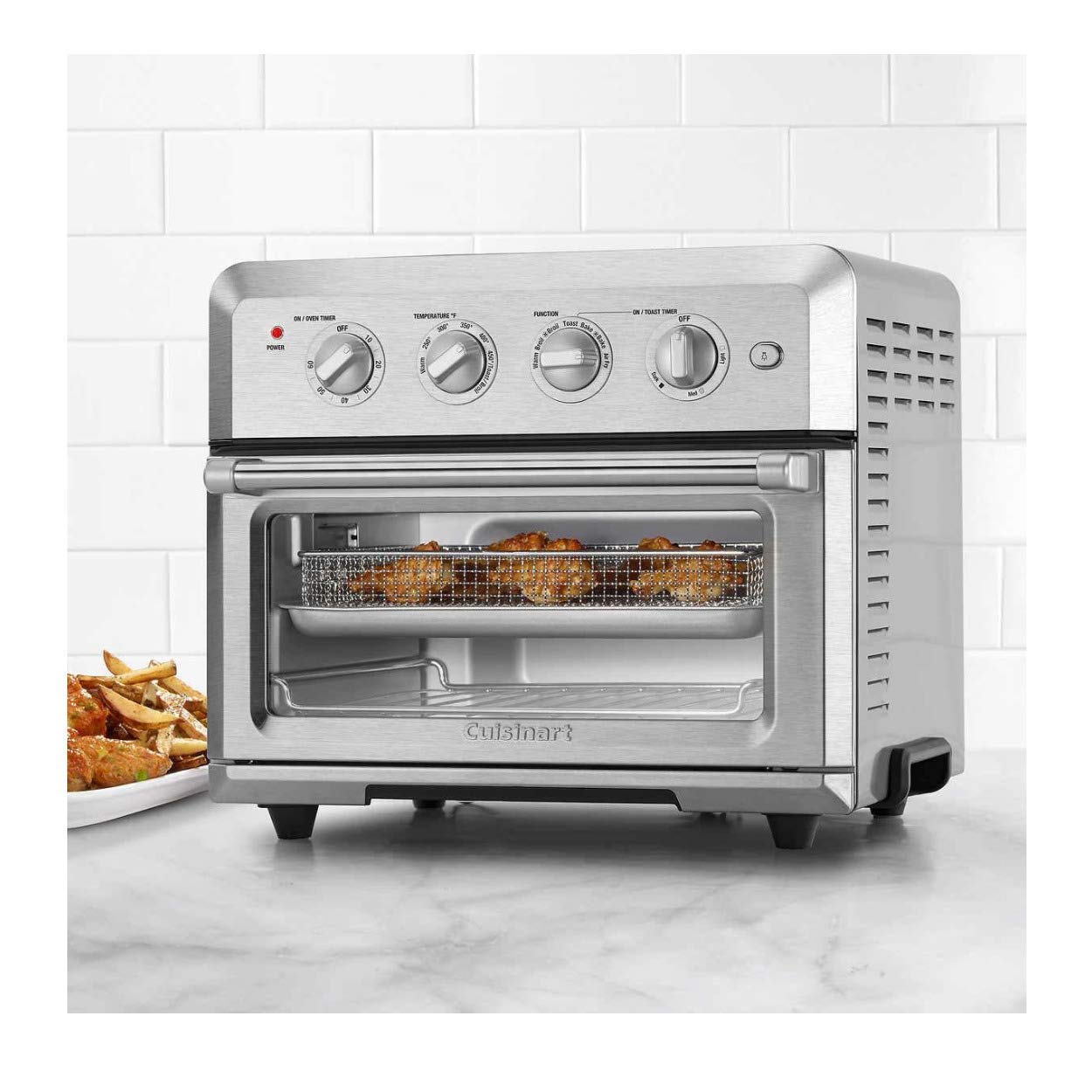 Cuisinart TOA-60 Air Fryer Toaster Oven, Silver (Renewed)