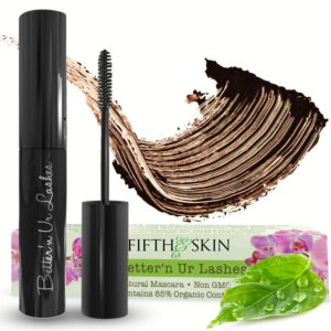 better’n ur lashes organic mascara (brown) | 100% natural | made w certified organic ingredients | non gmo | hypoallergenic for sensitive eyes | length & volume | vegan | cruelty free