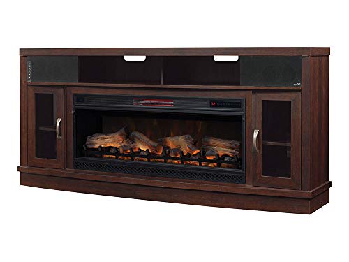 ClassicFlame Deerfield Freestanding Cabinet & 42" Linear Firebox - Antique Brown Cherry, 42MMS90151-PC84 & 42II042FGT