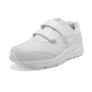 brooks addiction walker v-strap 2 women's walking shoe - white/white - 9 x-wide