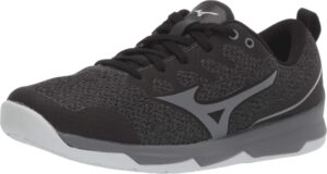 mizuno women's tc-02 cross training shoe, cross training sneakers for all forms of exercise, black-grey, 10.5 b us