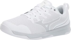 mizuno women's tc-02 cross training shoe, cross training sneakers for all forms of exercise, white-silver, 6 b us