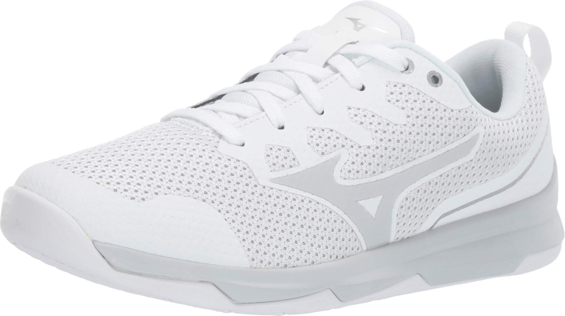 Mizuno Women's TC-02 Cross Training Shoe, Cross Training Sneakers for all forms of Exercise, White-Silver, 6 B US