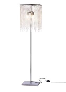 gdlma floor lamp, crystal lava lamp, raindrop standing light for bedroom, living room or gift silver