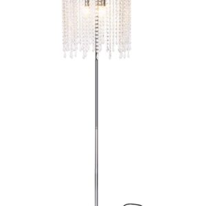 GDLMA Floor Lamp, Crystal Lava Lamp, Raindrop Standing Light for Bedroom, Living Room or Gift Silver