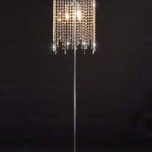 GDLMA Floor Lamp, Crystal Lava Lamp, Raindrop Standing Light for Bedroom, Living Room or Gift Silver