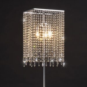 GDLMA Floor Lamp, Crystal Lava Lamp, Raindrop Standing Light for Bedroom, Living Room or Gift Silver