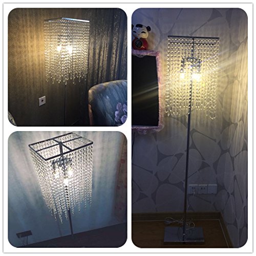 GDLMA Floor Lamp, Crystal Lava Lamp, Raindrop Standing Light for Bedroom, Living Room or Gift Silver